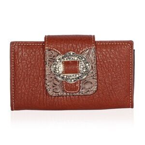 P&G COLLECTION Wallet Vegan Cognac and Brown